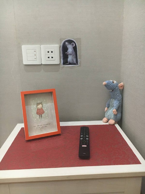 Новая хата на неделю, хозяйка явно любит мышей. p.s. Видео в комментах будетНовая хата на неделю, хозяйка явно любит мышей. p.s. Видео в комментах будет