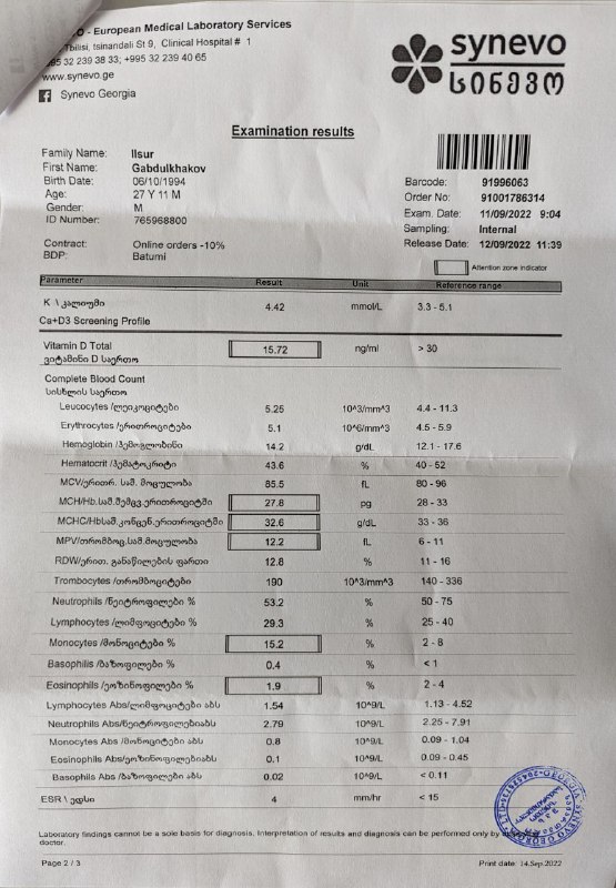Забрал сегодня анализы, есть штуки которые выделены как вне нормы, поэтому буду записываться на онлайн прием к российскому эндокринологу за разъяснениями и планом что делать дальше, решил что так проще всего. Сдавал анализы на гормоны, витамины, печень, почки.Врачи есть в чате?Забрал сегодня анализы, есть штуки которые выделены как вне нормы, поэтому буду записываться на онлайн прием к российскому эндокринологу за разъяснениями и планом что делать дальше, решил что так проще всего. Сдавал анализы на гормоны, витамины, печень, почки.Врачи есть в чате?